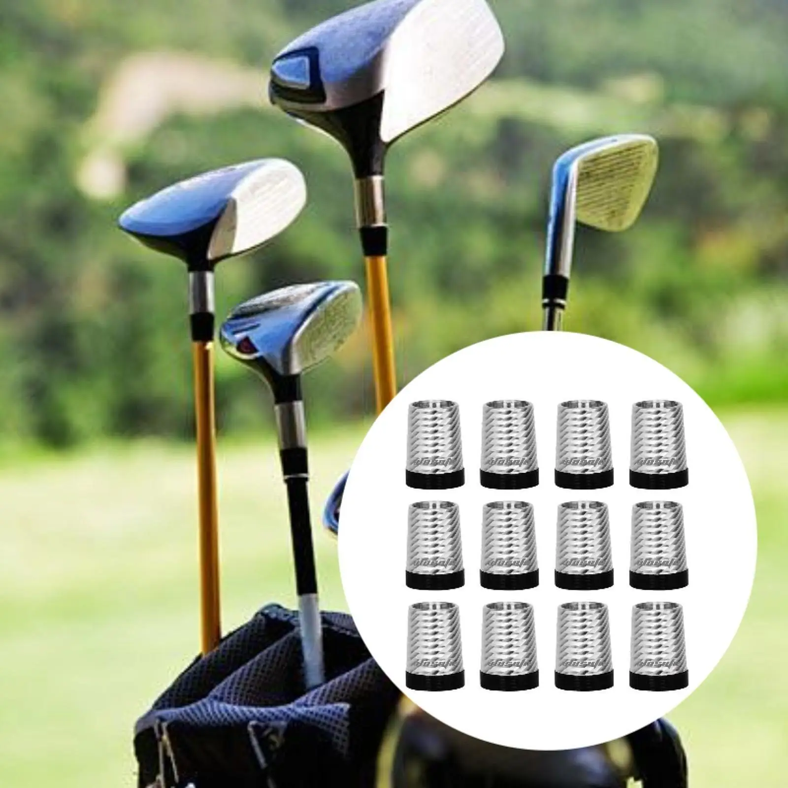 12Pcs Golf Ferrules Replacement Portable Golf Club Parts Practical End Caps for