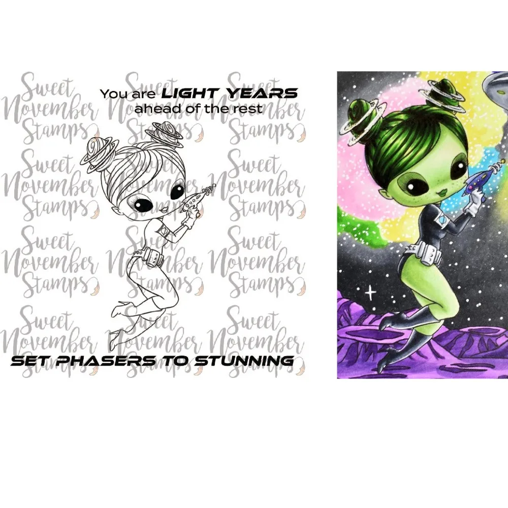 2026 new alien  Stamps For DIY Scrapbooking Crafts Maker Photo Album Template Handmade Decoration 2026 New