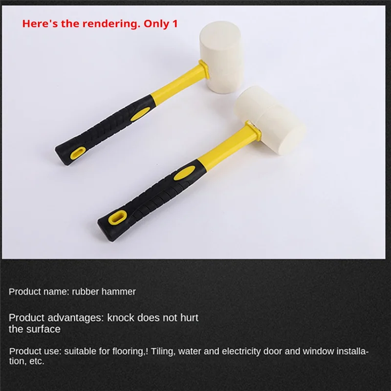 

AEE8-Rubber Hammer Floor Tile Home Decoration Hammer Leather Hammer Installation Hammer Multi-Function Rubber Hammer