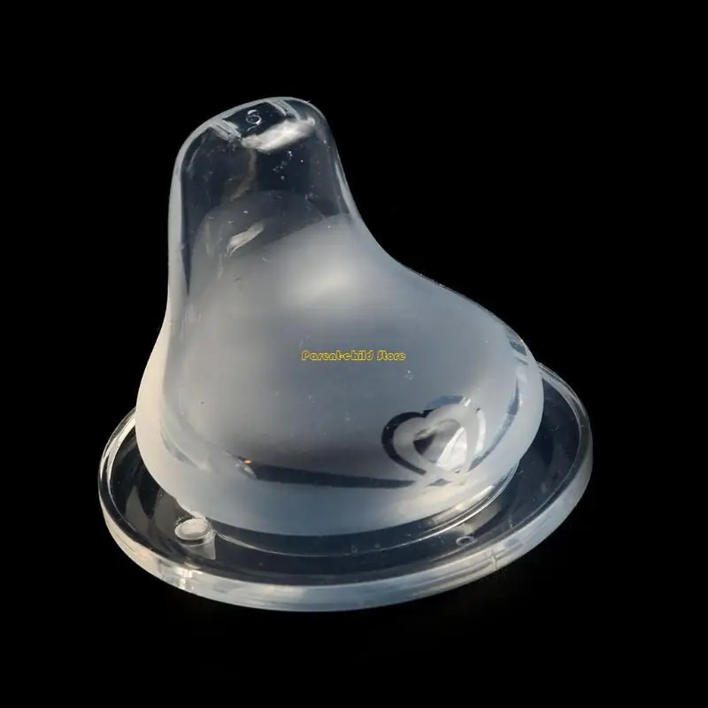

WXTD Baby Soft Safety Liquid Silicone Pacifier Duckbill Nipple Natural Flexible Replacement for Wide Mouth Milk Bottle