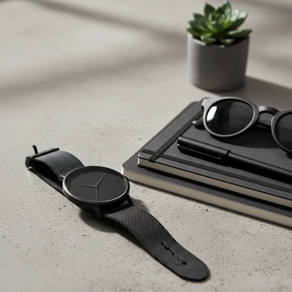 Men Quartz-Watch Stainless Steel Mesh Band Waterproof Minimalist Design for Business and Casual
