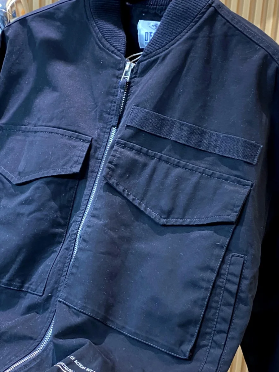 

Retro Sle Baseball Collar Jaet for Couples Spring Autumn Youth Faion Stand Fit Long Sve Regular Length Outerwear