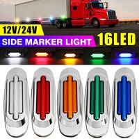 4/6/10x 16 LED Car Side Marker Lights Clearance Signal Indicator Lamp Warning Tail Light 12-24V For Truck Trailer Lorry Tractor