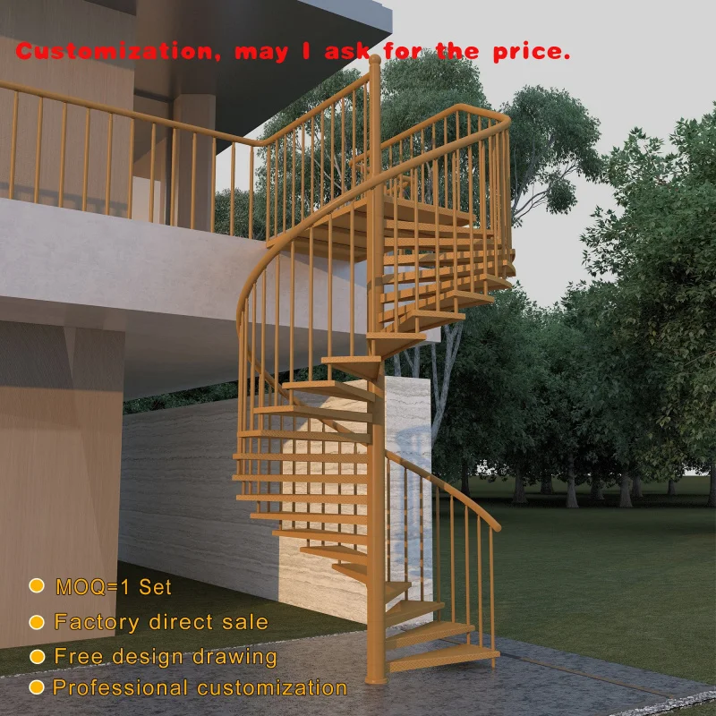 

Custom.Ss Вращающаяся лестница Ступеньки Лестница Круг Намотка лестницы Экономия места Лестница Внешняя лестница Сборная сборная