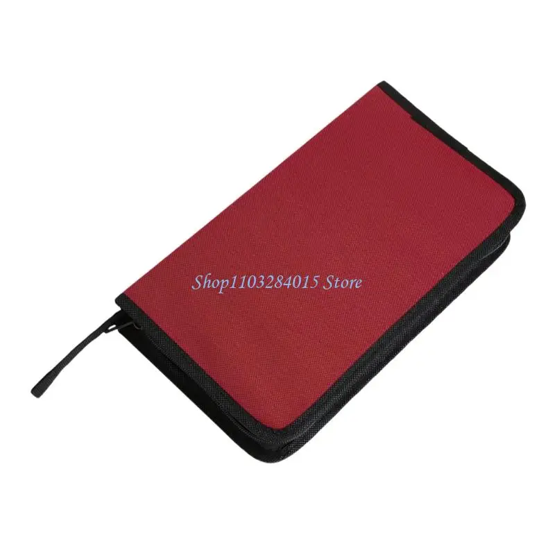 R6FF 80Slot Disc Bag Using Heavy Duty Oxford Fabric Carrying Case Safeguards Valuable Collection Discs From Damage