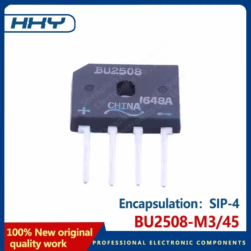 10PCS BU2508-M3/45 pacote SIP-4 diodo ponte retificador
