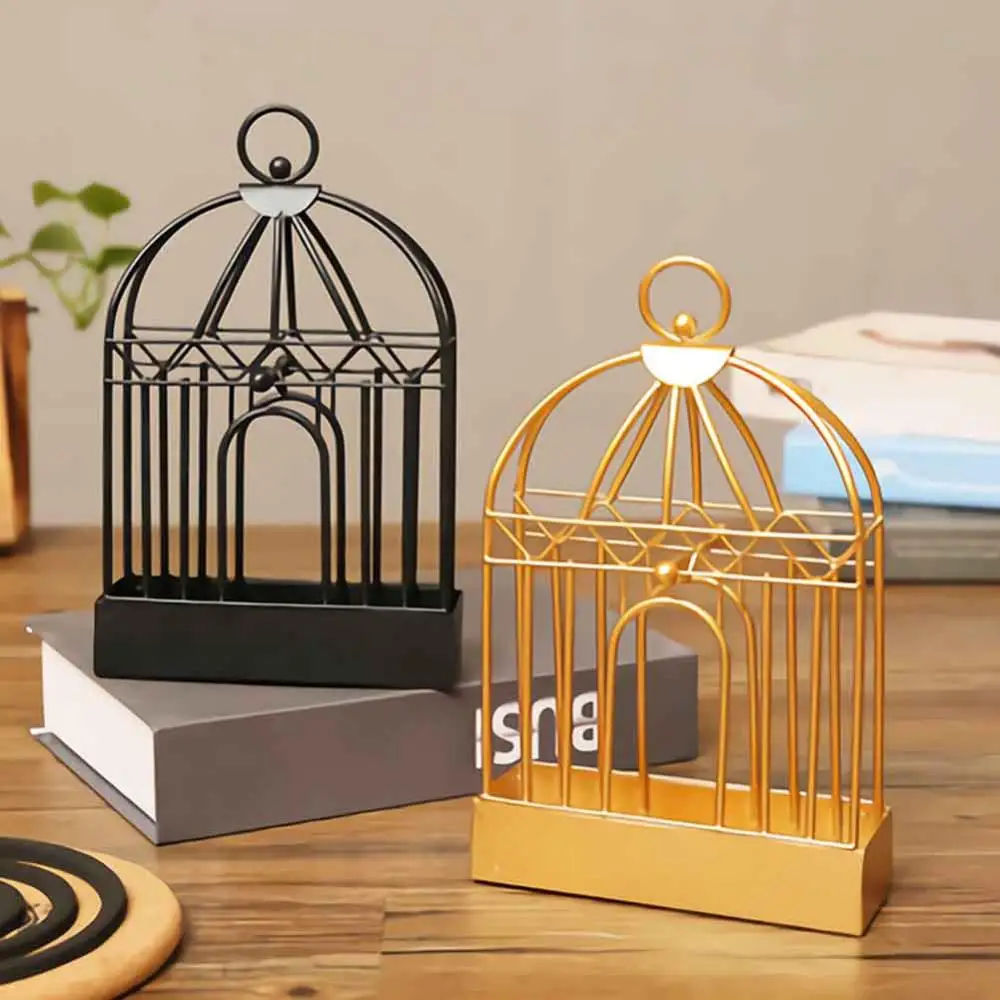 Estilo nórdico Metal Mosquito Coil Holder, Birdcage incenso Rack, decoração de casa