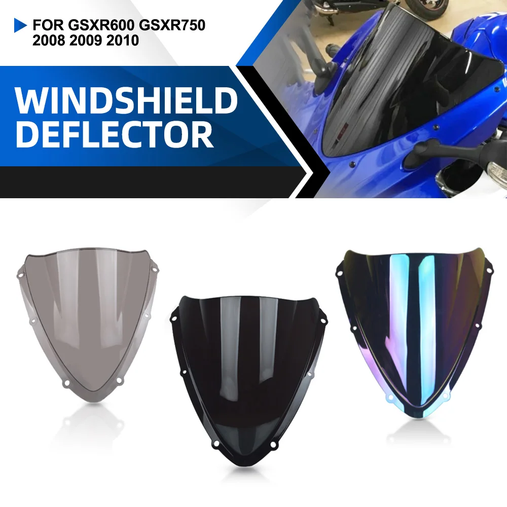 

GSXR 600 750 K8 K9 K10 Wind Deflectors FOR SUZUKI GSXR600 GSXR750 2008 2009 2010 Motorcycle Double Bubble Windshield WindScreen