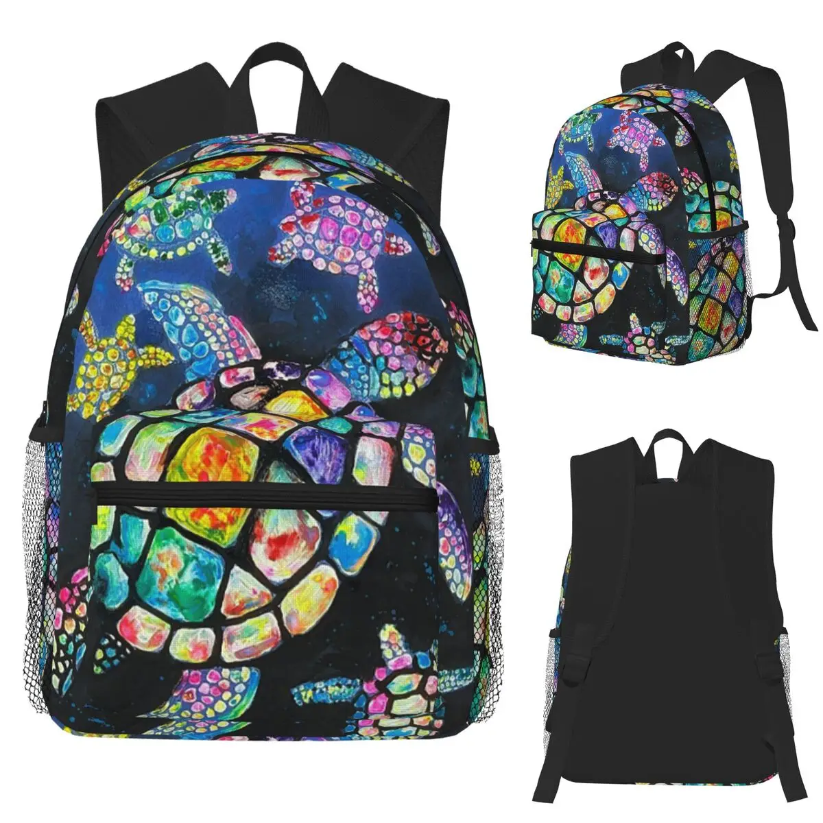 

Turtle Pattern Student Backpack School Bag Hiking Travel Daypack for Men Women Fashion Bookbag Shoulder Bags