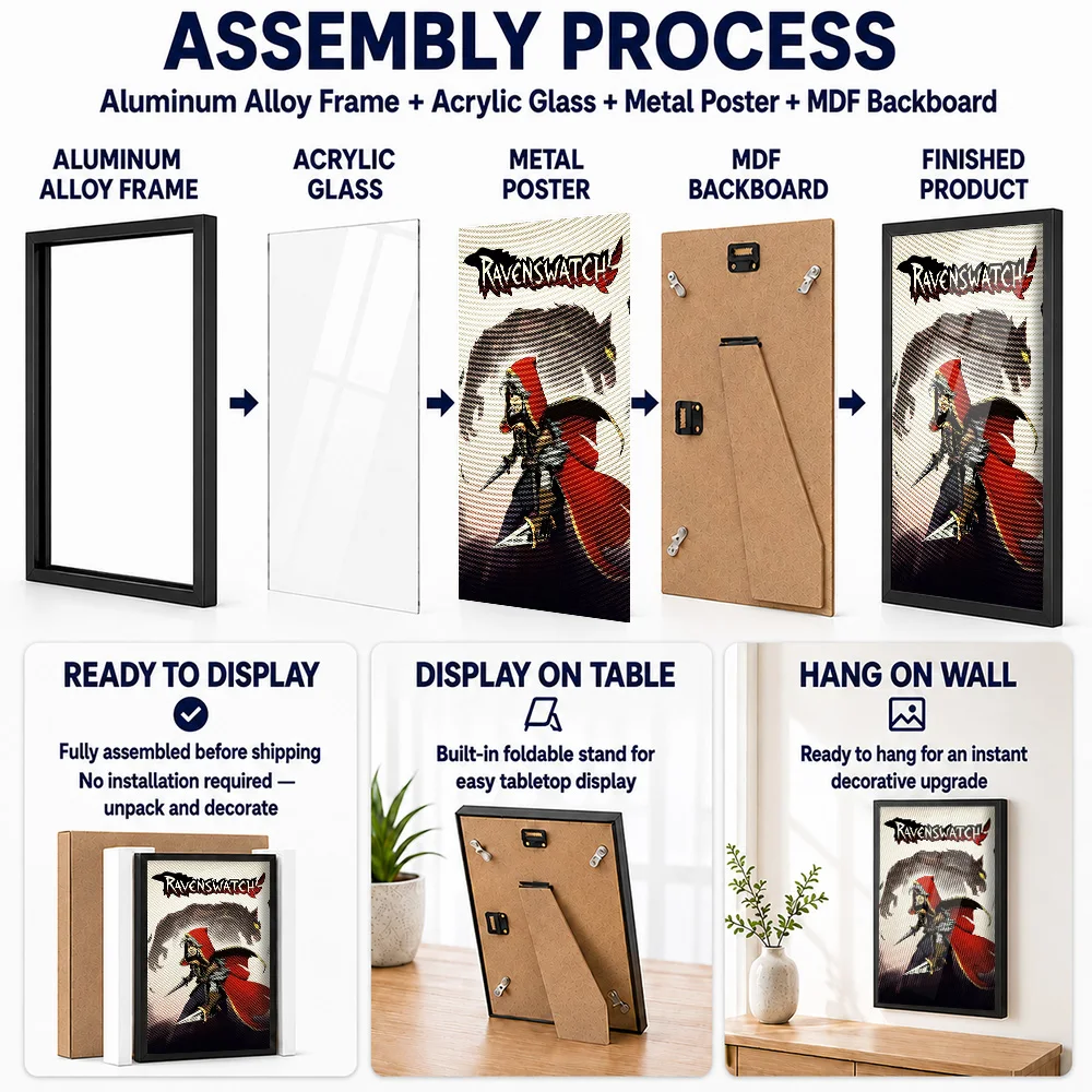 Ravenswatch Game Framed Metal Print Customized Hero Tribute Wall Art A Unique Gift For Cosplay Enthusiasts To Display In Studio