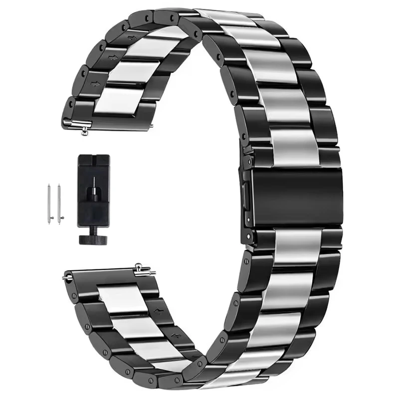 22 mm 20 mm Metallarmband für Samsung Galaxy Watch 7 6 5 4 40 mm 44 mm 46 mm 5Pro 45 mm Edelstahlarmband für Amazfit Bip Huawei GT4.