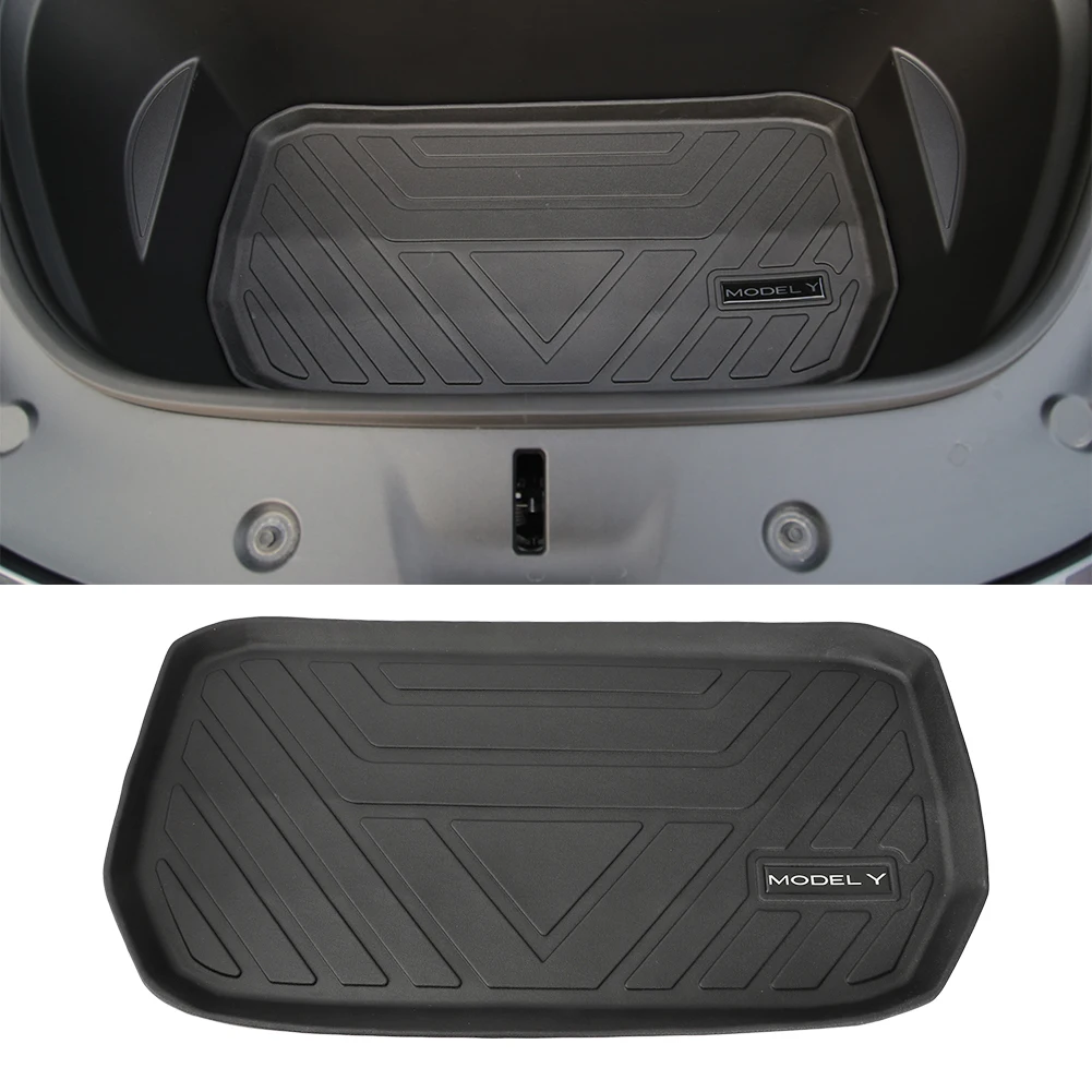 TPE Pad Front Rear Mat for Tesla Model 3 Model Y Mat Accessories Trunk Cargo Tray Floor Mat with Model3 LOGO Trunk Mats