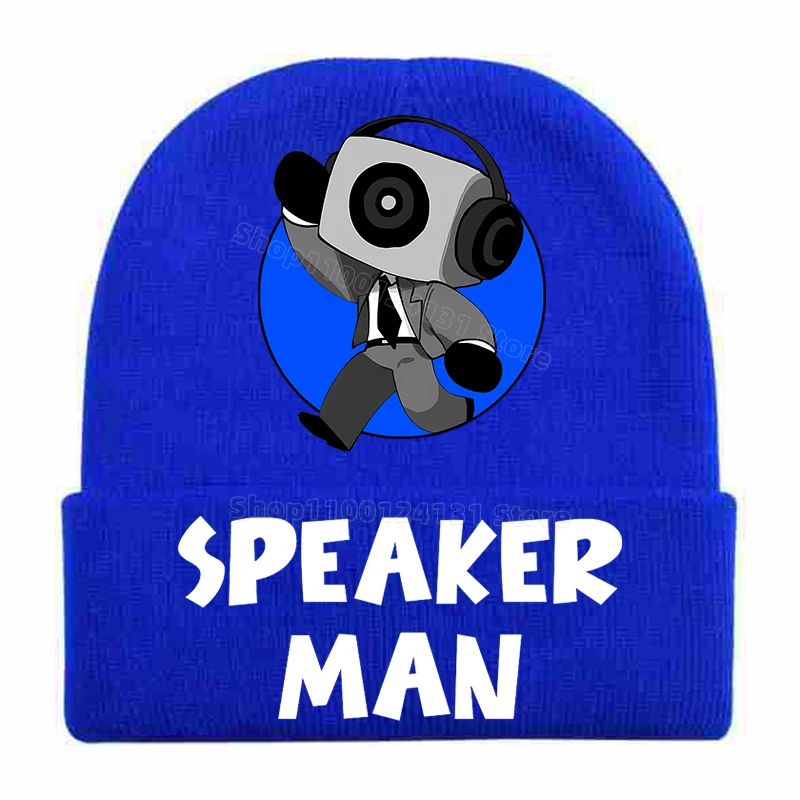 Skibidi Toilet children\'s Cap TV Man Speaker Man Camera Man berretti lavorati a maglia Trendy Baby Hat Beanie Anime Print cappelli invernali per