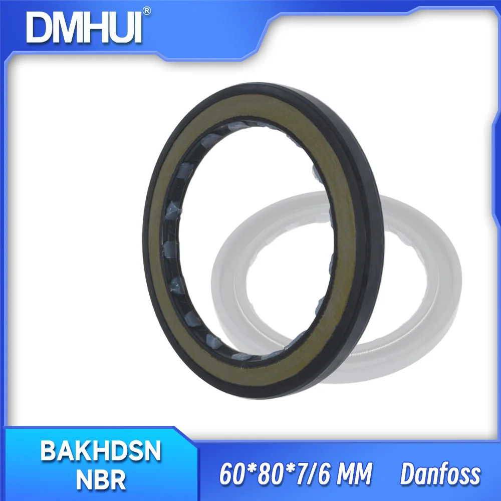 

DMHUI Shaft Oil Seal 60x80x7/6mm NBR Rubber Hydraulic Pump Replacement Accessories BAKHDSN Type ISO 9001:2008 Certificate