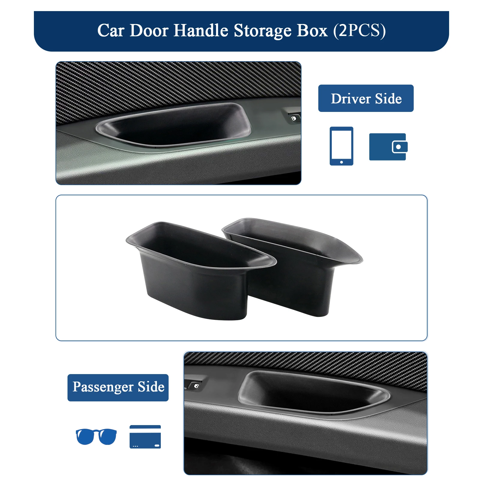 RUIYA Car Door Storage Barrel for Leon MK3 Leon Cupra 5F 2013-2019 Front Door Storage Box Auto Interior Leon MK3 Accessories