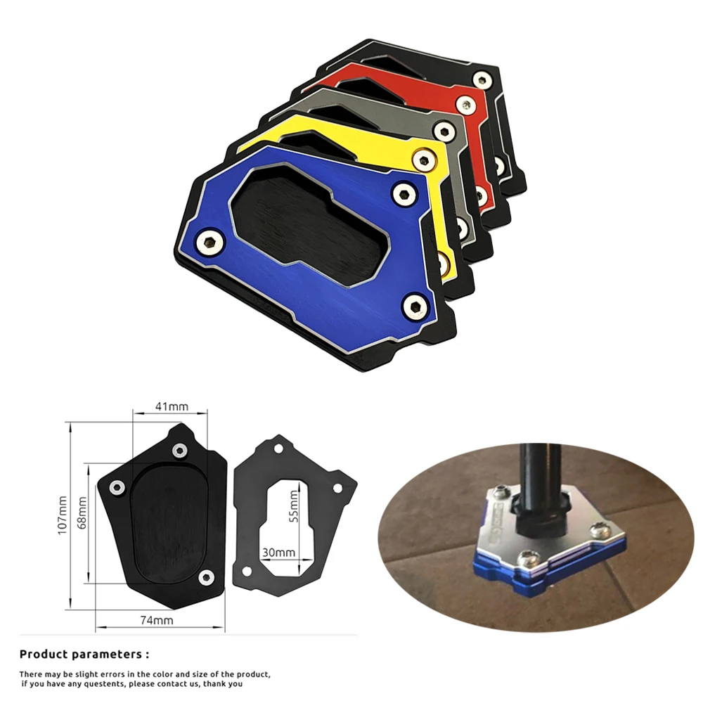 

Fits for BMW R1250GS ADV R1200GS LC GS R1200 R1250 Rallye 2013-2022 Motorcycle Side Stand Extension Support Pad Extender Plate