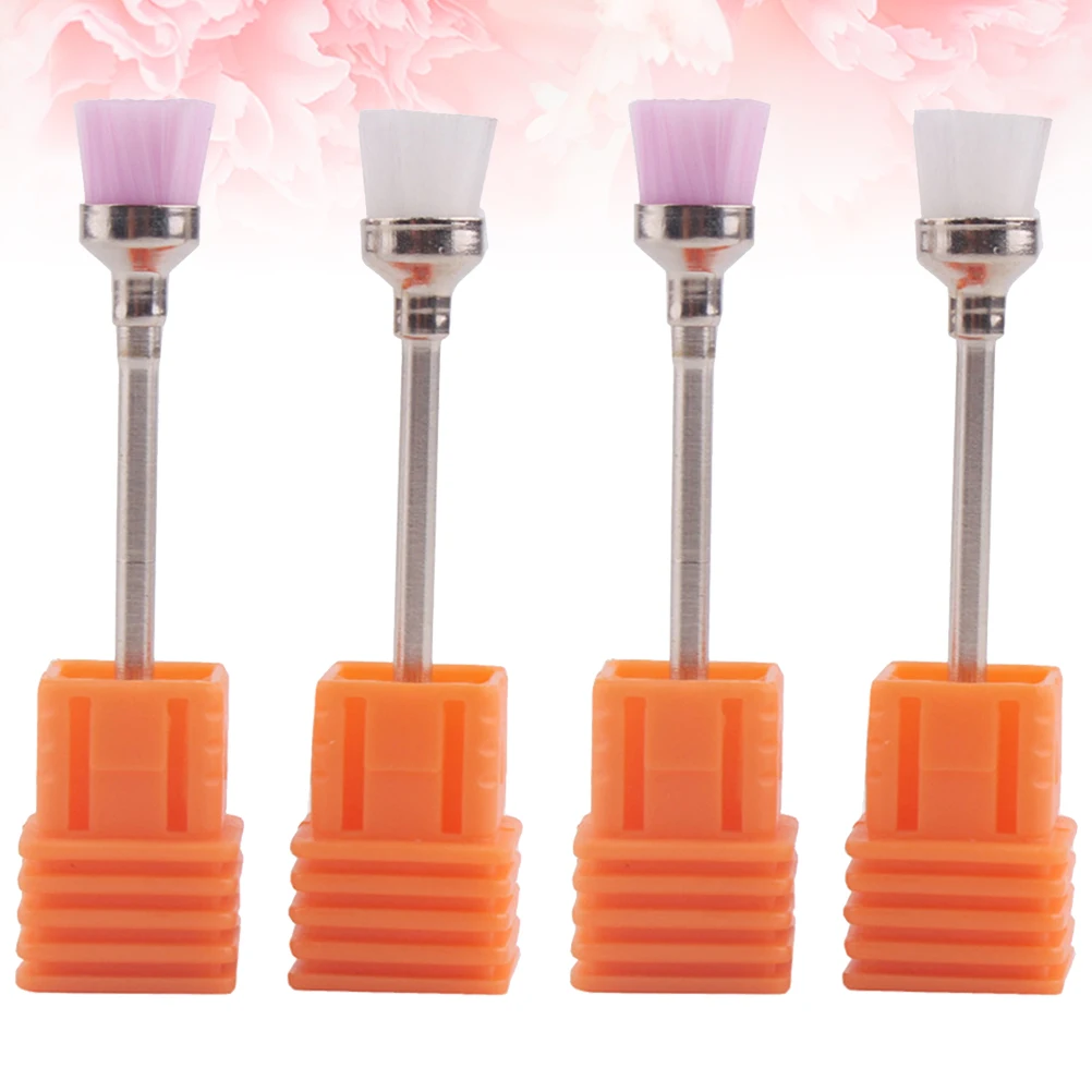 Brosse de polissage des ongles, outil professionnel de nettoyage de manucure, dépoussiéreur Portable pour Nail Art, accessoires de traitement de pédicure, 4 pièces