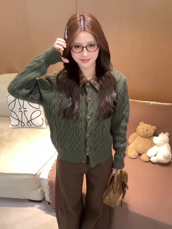 

Вязаный открытый кардиган больших размеров Lazy Sle een, осенний новый свитер на пуговицах Jaet, высококачественный топ, женская мода