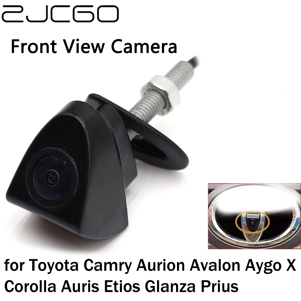 ZJCGO Car Front View LOGO Parking Camera AHD 1080P Night Vision for Toyota Camry Aurion Avalon Aygo X Corolla Auris Etios Glanza