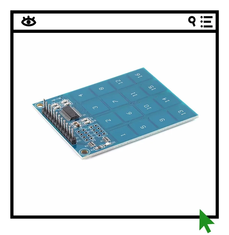 

2 шт. 16-канальные сенсорные переключатели, емкостный цифровой сенсорный модуль TTP229
