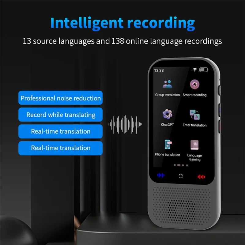 B63B-آلة الترجمة المحمولة S80 Pro Chatgpt اللغات في الوقت الحقيقي ترجمة صوت ذكي تسجيل نص الصورة المترجم