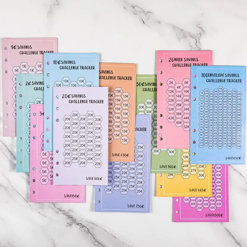 100 Envelopes Money Saving Challenge Budget Tracker Financial Planner A6 Budgeting Book Tracker Cards