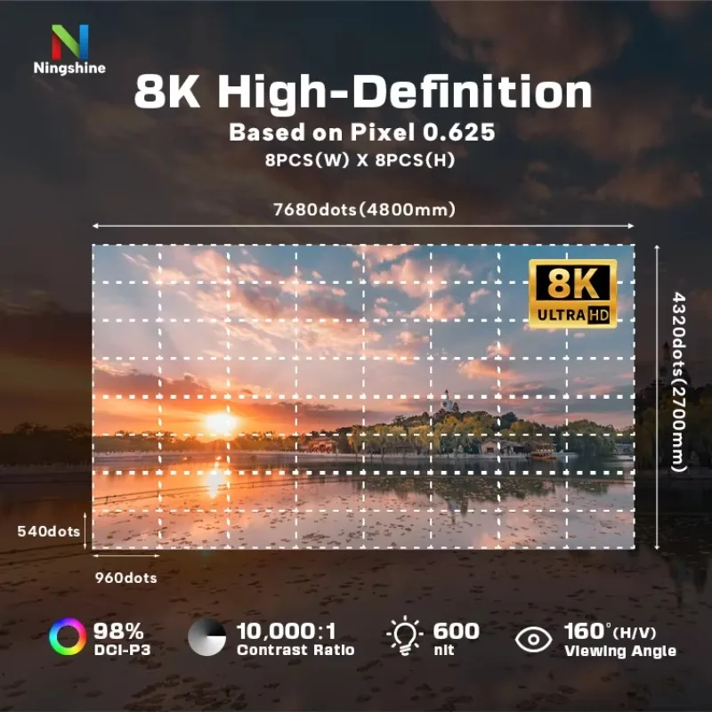 البائع الساخن: شاشة LED لصالة الألعاب الرياضية الداخلية P0.78 P0.93 P1.25 P1.56 P1.87 لوحة عرض جدارية لفيديو الكنيسة فائقة الدقة قابلة للتخصيص