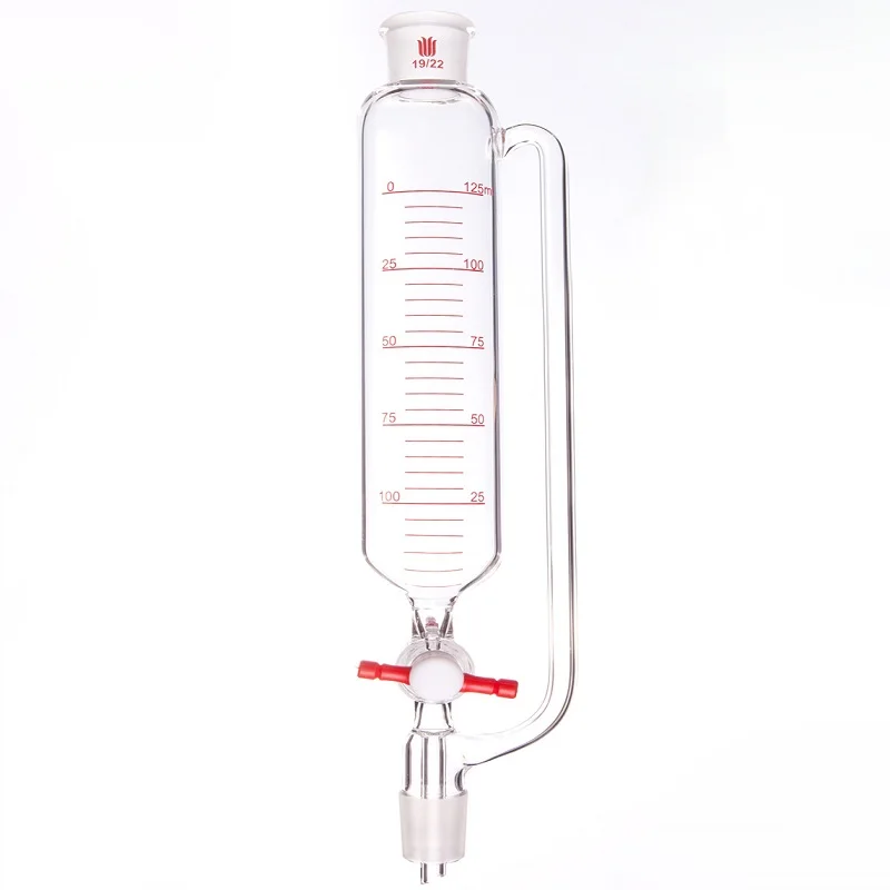 SYNTHWARE Fine adjustable constant pressure drip funnel with graduated, FUNNEL, PRESSURE EQUALIZING, PTFE METERING STOPCOCK, F61