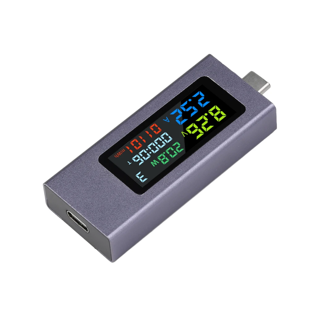 Type-C Tester DC Digital Voltmeter Amperimetro Current Voltage Meter Volt Ammeter Detector Power Bank Indicator ﻿