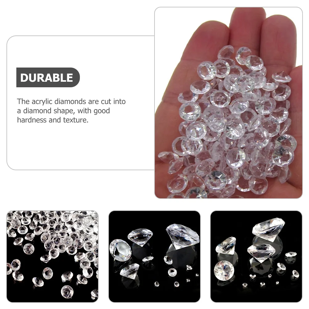

500Pcs Acrylic Diamond Rhinestones Vase Fillers Wedding Party Table Decor DIY Acrylic Crystals Jewelry Display