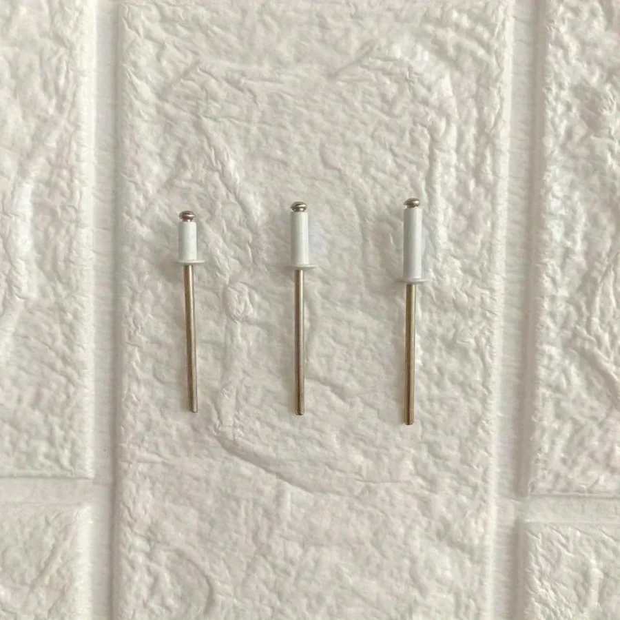 50 pz Oro Bianco Verniciato Rivetti Ciechi Testa Rotonda Rivetti Vuoti In Acciaio Al Alluminio Decorazioni Per La Casa Rivetti Elementi di Fissaggio Industriali DIA 1/8