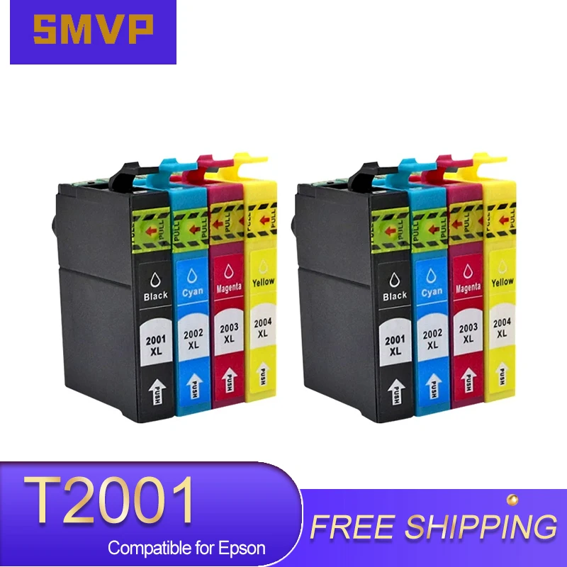 T2001 T2004 Ink Cartridge For 8pcs Epson Workforce WF 2510 2520 2530 2540 Expression XP-100 200 300 310 400 410 T2001 XL