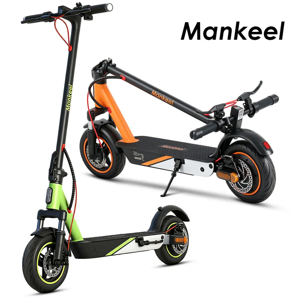 Foldable Electric Scooter For Adults Dual Shock Absorbing eScooter Equipped 10 Inch Tires Lightweight Travel Scooter
