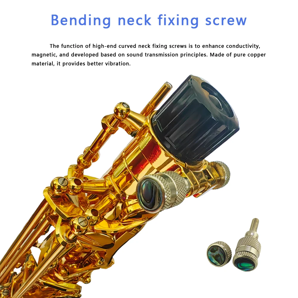 Alto Saxophone, Baritone Saxophone, Soprano Saxophone Neck Screw Set With Abalone