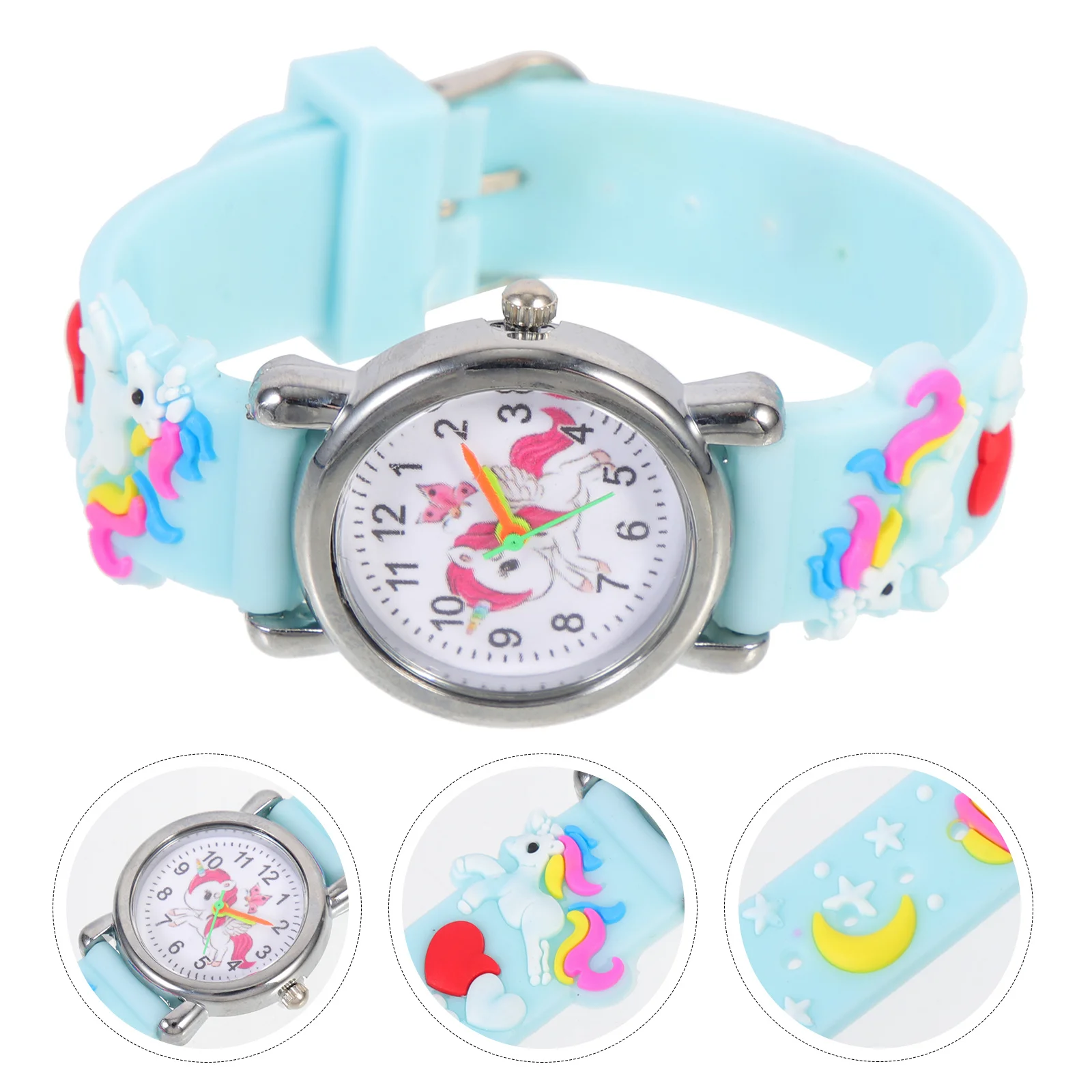 

Kids Watch Children Watch Unicorn Adjustable Silicone Band Cartoon Pattern Lightweight Time Learning Birthday Gift Girls Boys
