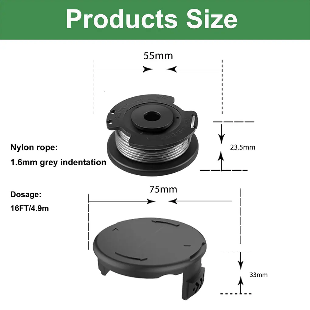F016800385 Grass Trimmer Spool Replacement 2 Pack Of Spool Covers Included Replacement For Models