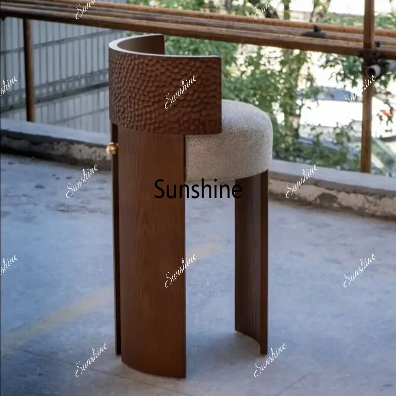 

New Chinese solid wood tea stool hotel clubhouse shoe changing stool