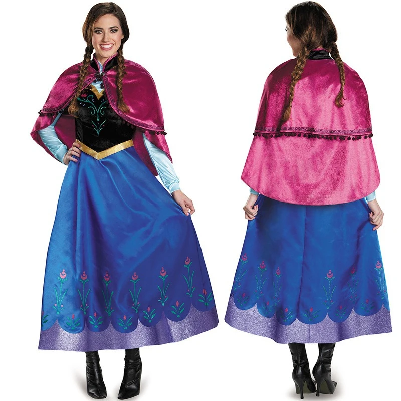 

Halloween Frozen Elsa & Anna Princess Dress for Adults - Anime Cosplay Performance Gown