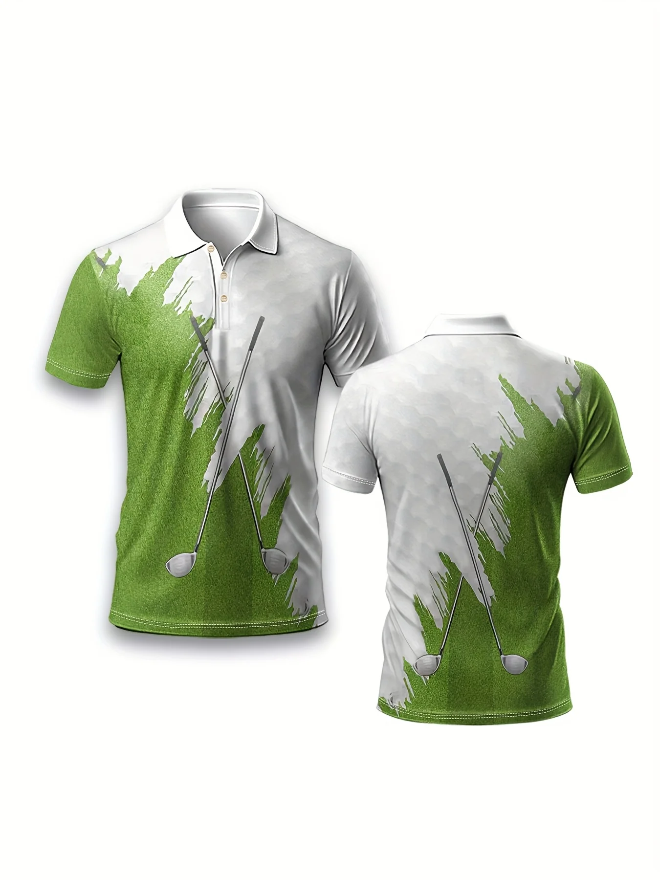 

Летняя модная мужская повседневная рубашка с коротким рукавом и принтом в виде клюшек для гольфа 2026 года — идеально подходит для занятий спортом на открытом воздухе и отдыха.
