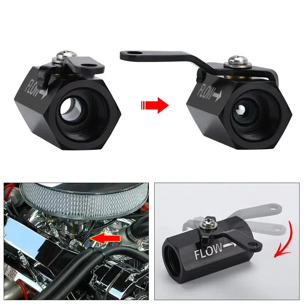 Aluminum Auto Parts In-line Fuel Cut-off Valve Maled Fuel Delivery AN6 AN8 AN10