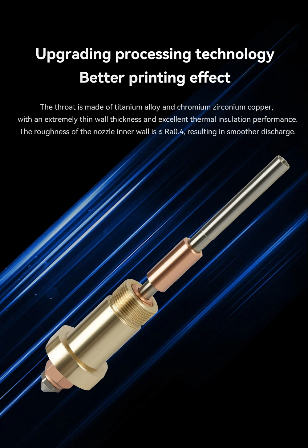Für Creality K1c Düse K1 Max Gehärtete Stahldüse Schnellwechsel All-in-One High-Flow Bimetall Heatbreak für Ender 3 V3 3D-Drucker – Detail 5