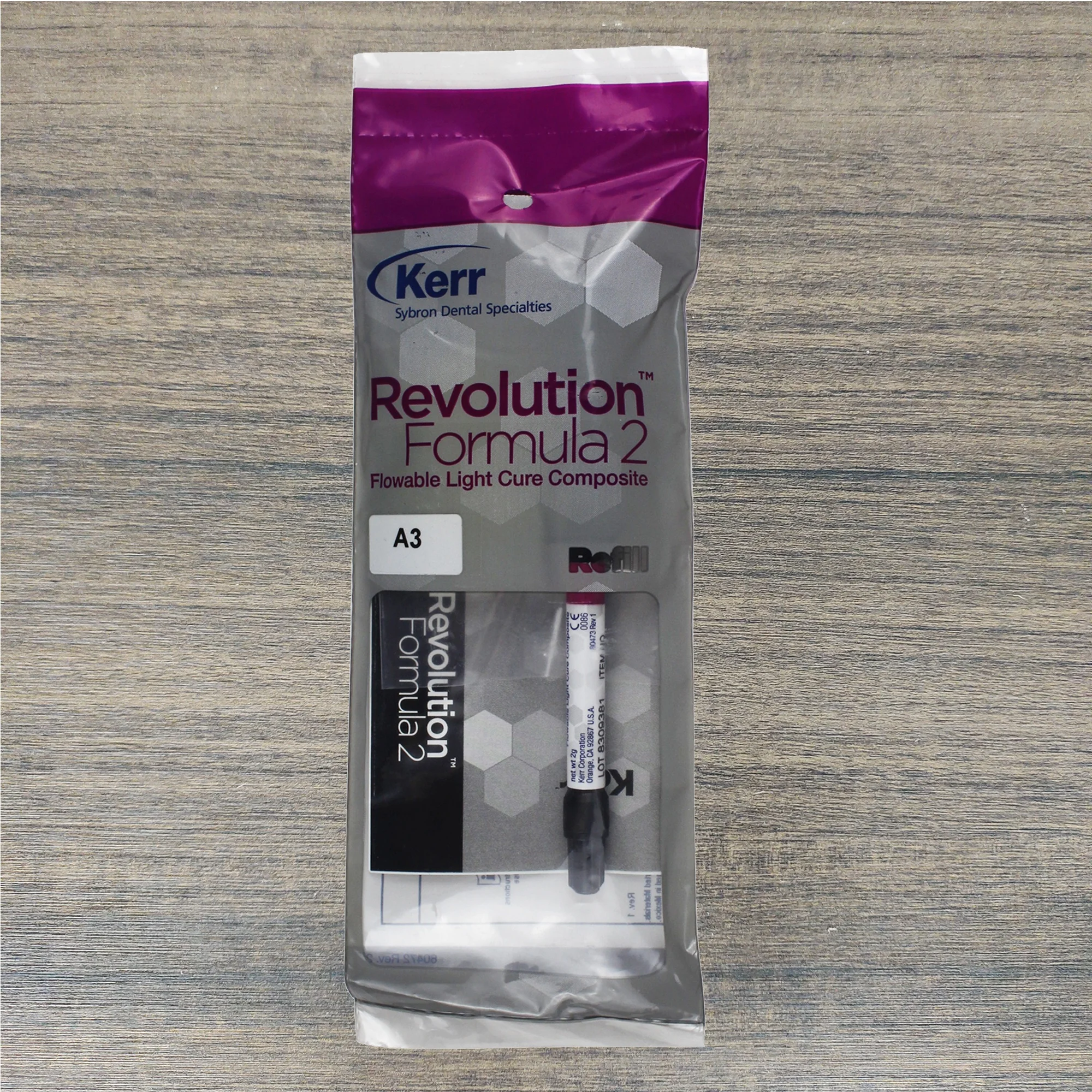 

Oral Consumables KERR Revolution Formula 2 UV Curing Composite Resin Fluid Resin A2/A3/A3.5, 2g Per Vial