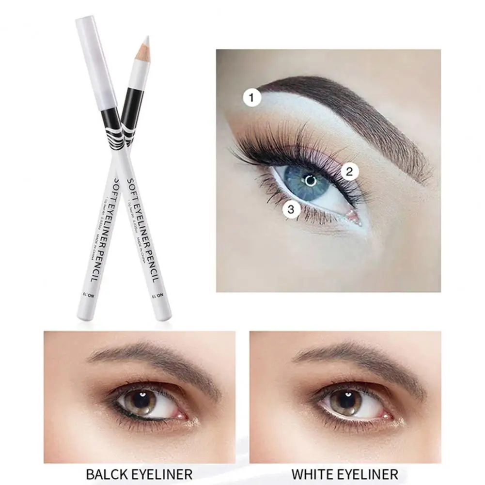 Elegante Eye Styling Pen para a vida diária, Branco Maquiagem Eyeliner Acessórios, Útil White Eye Liner Suprimentos