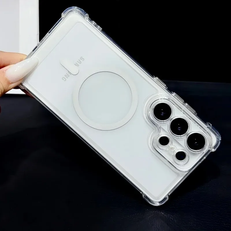 Magnetische Klarsichthülle für Samsung Galaxy S26 U S22 S24 S23 S21 S20 S25 Edge FE Note 20 Ultra 10 Plus für Magsafe Stoßfeste Abdeckung – Detail 5