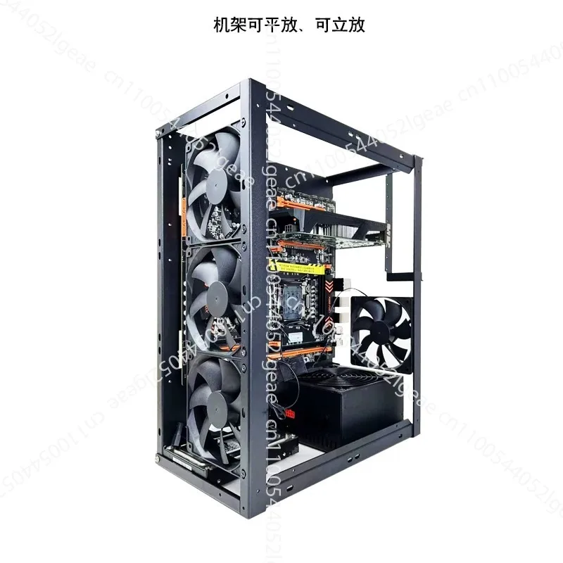 Stackable open chassis X79X99 two-way main board bracket can stand and lie AI supercomputer rack