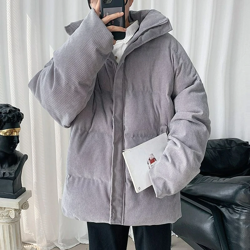 2025 Autumn and Winter New Corduroy Down Bread Cotton Jacket Winter Thick Cotton Jacket