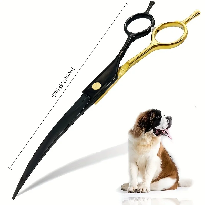 Dog Grooming Scissors 440C Blades Sharp and Durable Dog Shears Black and Gold Pet Scissors Easy to Use for Professional Groomer