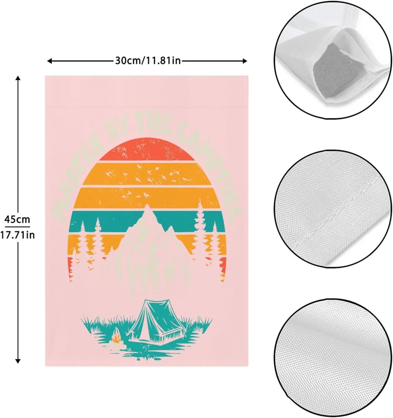 Master Of The Campfire Campers Dad Camping Mountains Retros Seasonal Garden Flags 12x18 Double Sided Funny Garden Banner For SSL