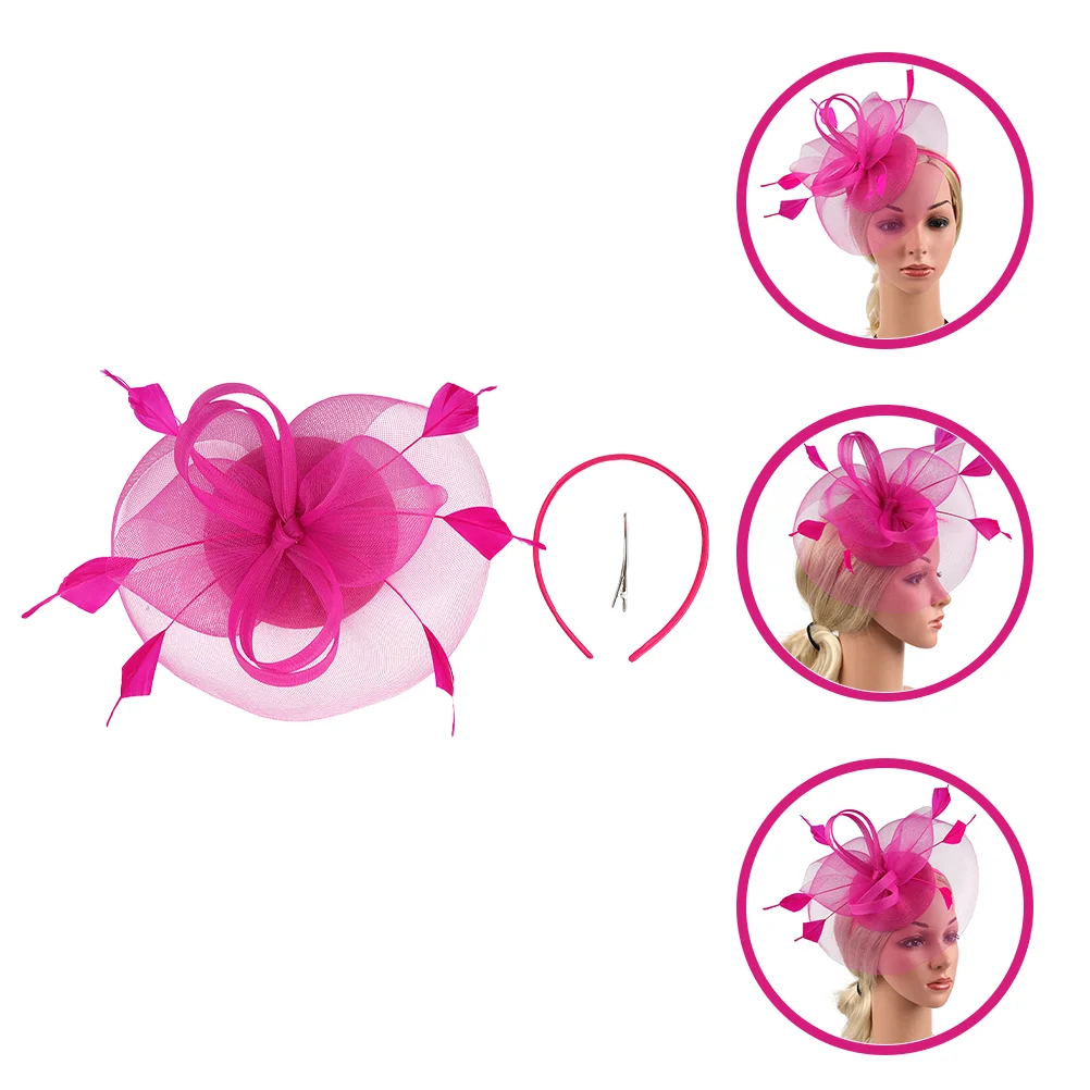 

Barrette Hat Fascinator Headpiece Wedding Dresses Banquet Headwear Gauze