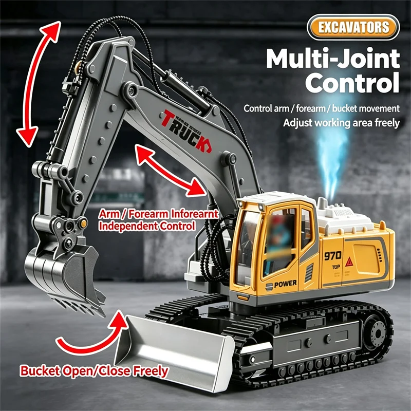 17/19 CH リモコン式掘削機 3 in 1 合金バケッ - Rc Excavator Hobby のレビューと価格